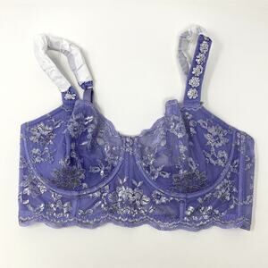 NEW Victoria's Secret Purple Silver Dream Angels Push-up Without Padding Bra
